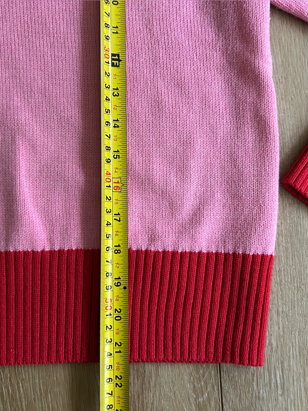 Pink & Red Contrast Ringer Crewneck Sweater - Picture 8 of 8